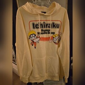 NWOT,  XL Mens/Unisex Hoodie, Yellow.  NARUTO is the brand